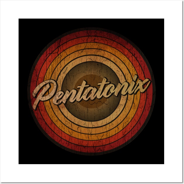 arjunthemaniac,circle retro faded Pentatonix Wall Art by arjunthemaniac